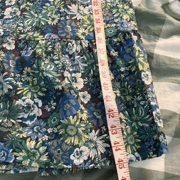 Homemade Floral Midi Dress Womens Cottagecore Prairie Tiered Blue Hyacinth - Picture 8 of 8